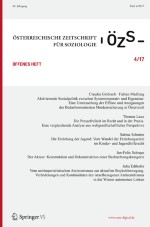 Österreichische Zeitschrift für Soziologie 4/2017