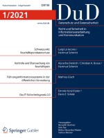 Datenschutz und Datensicherheit - DuD 1/2021
