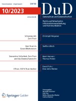 Datenschutz und Datensicherheit - DuD 10/2023