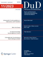 Datenschutz und Datensicherheit - DuD 11/2023