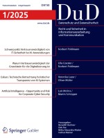 Datenschutz und Datensicherheit - DuD 1/2025