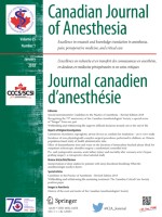 Canadian Journal of Anesthesia/Journal canadien d'anesthésie 1/2018