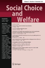 Social Choice and Welfare 4/2021