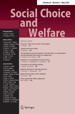 Social Choice and Welfare 3/2024