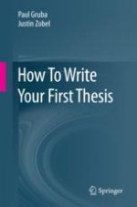 Transition to Your First Thesis