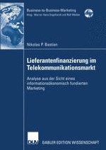 Die Problematik des Einsatzes von Lieferantenfinanzierung im Telekommunikationsmarkt