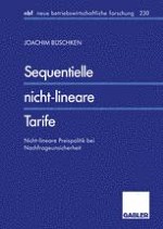 Das Problem der Gestaltung sequentieller nicht-linearer Preise bei exogener Nachfrageunsicherheit