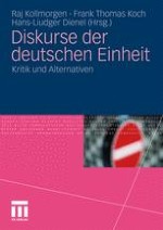 Diskurse der deutschen Einheit: Forschungsinteressen und Forschungsperspektiven des Bandes