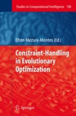 Continuous Constrained Optimization with Dynamic Tolerance Using the COPSO Algorithm