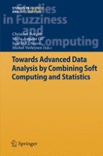 Arithmetic and Distance-Based Approach to the Statistical Analysis of Imprecisely Valued Data
