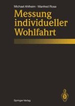 Bedeutung und Problematik Individueller Wohlfahrtsmasse — Zur Zielsetzung Dieses Buches