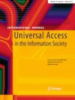 Universal Access in the Information Society 1/2019