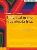 Universal Access in the Information Society 1/2007