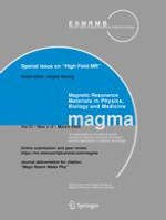 Magnetic Resonance Materials in Physics, Biology and Medicine 1-2/2008