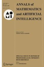 Annals of Mathematics and Artificial Intelligence 2-4/2007
