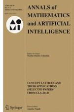 Annals of Mathematics and Artificial Intelligence 1-2/2014