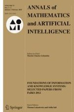 Annals of Mathematics and Artificial Intelligence 1-2/2015