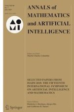 Annals of Mathematics and Artificial Intelligence 7/2020