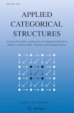 Applied Categorical Structures 2/2019