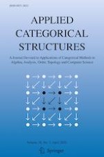 Applied Categorical Structures 2/2020