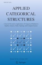 Applied Categorical Structures 5/2022