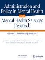Administration and Policy in Mental Health and Mental Health Services Research 5/2015