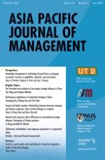 Asia Pacific Journal of Management 2/2007