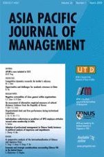 Asia Pacific Journal of Management 1/2009