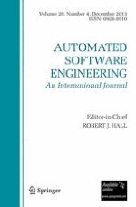 Automated Software Engineering 4/2013