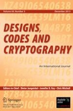 Designs, Codes and Cryptography 1/1997