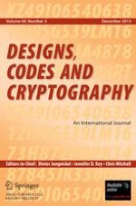 Designs, Codes and Cryptography 2/2000