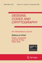 Designs, Codes and Cryptography 2/2006