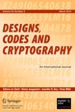 Designs, Codes and Cryptography 3/2010