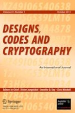 Designs, Codes and Cryptography 1/2011