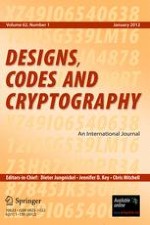 Designs, Codes and Cryptography 1/2012