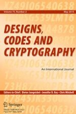 Designs, Codes and Cryptography 2/2015