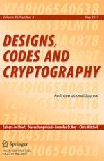 Designs, Codes and Cryptography 2/2017