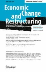 Economic Change and Restructuring 1/2016