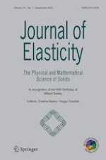 Journal of Elasticity 1/2022
