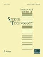 International Journal of Speech Technology 1/2008