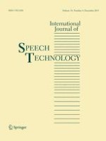 International Journal of Speech Technology 4/2015