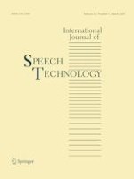 International Journal of Speech Technology 1/2020