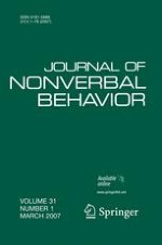 Journal of Nonverbal Behavior 1/2007