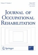 Journal of Occupational Rehabilitation 1/2007