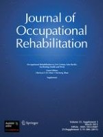 Journal of Occupational Rehabilitation 1/2011