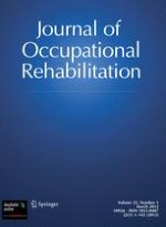 Journal of Occupational Rehabilitation 1/2012