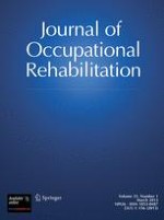 Journal of Occupational Rehabilitation 1/2013