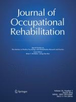 Journal of Occupational Rehabilitation 1/2016
