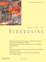 Journal of Scheduling 5/2023