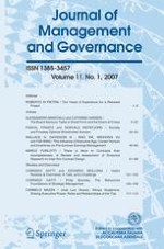 Journal of Management and Governance 1/2007